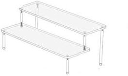 Inspired Finds Acrylic Display Stand 15 Tier Transparent Rack For Cupcakes, Perfume, Dolls & Collectibles 11.81x3.15in 2 layer