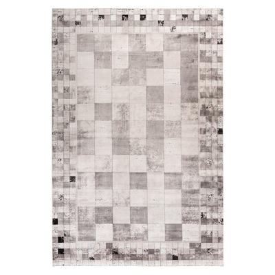Teppich KAYOOM "Elles 214", grau, B:120cm H:9mm L:170cm, Viskose, Teppiche, Teppich, Kurzflor, Vintage, Modernes Muster, Deko, Viskose
