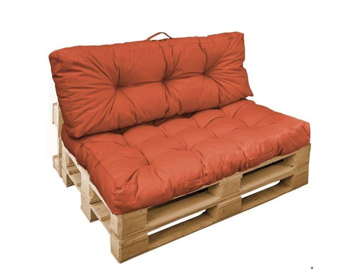 Kit de coussins pour palette capitonnés - Terracotta - Linxor