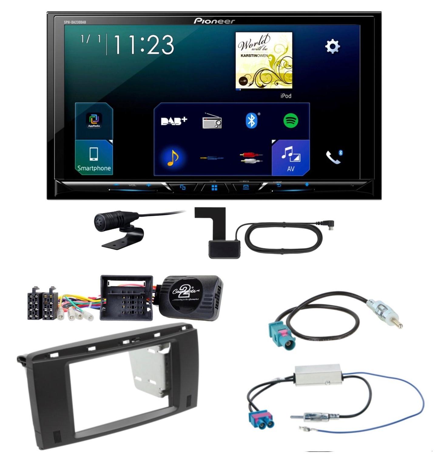 Pioneer SPH-DA230DAB Android Auto CarPlay Einbauset für Mercedes R W251