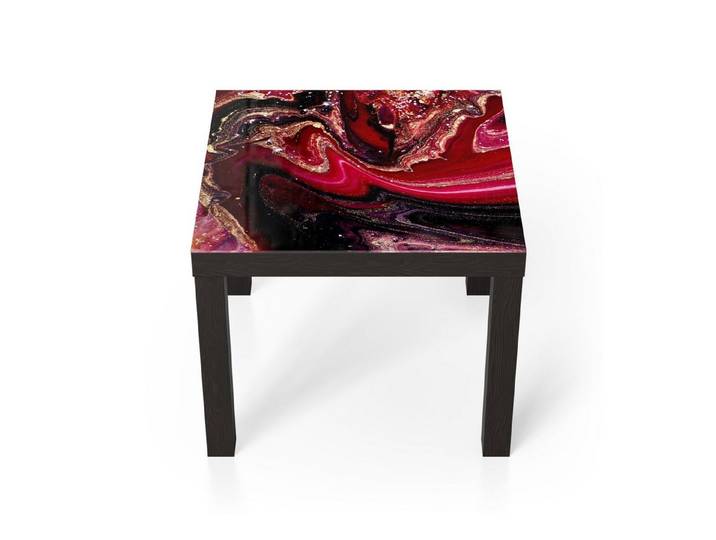 DEQORI Couchtisch 'Marmor-Lavafluss', Glas Beistelltisch Glastisch modern