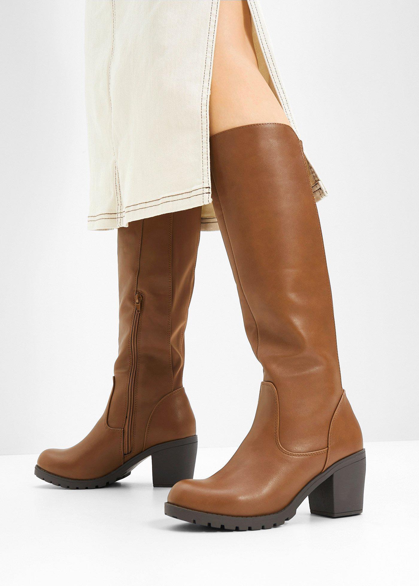 bonprix Stiefel, braun, Gr.40, Zeitloser Stiefel in schönem Design