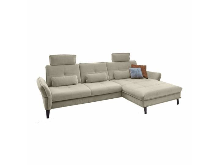 Couchliebe Key West Ecksofa - Samt Salsa natur , Komfort-Funktio