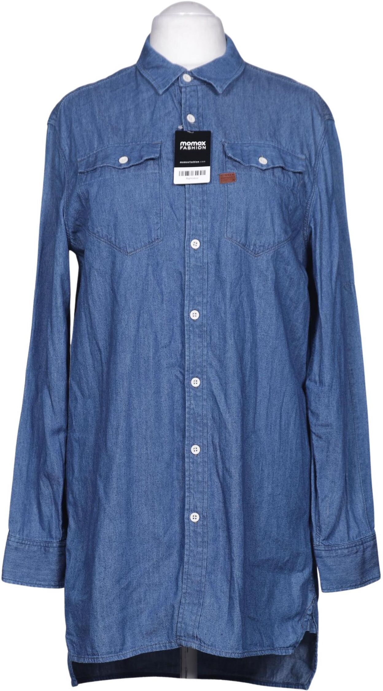 G Star RAW Damen Bluse, Blau, Gr. XL, Baumwolle - Second Hand