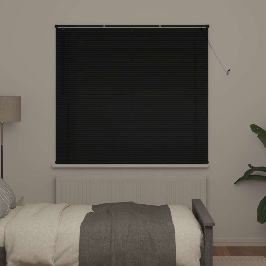 Metro Horizontal/Venetian blind Black 140cm W X 150cm L