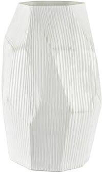 Atlas Lighting and Home Atlas Aggie Frosted Glass and Matte White Vase