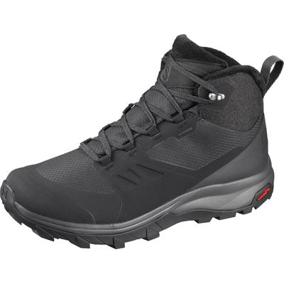 Wanderschuh SALOMON "OUTsnap CSWP W", Damen, Gr. 40, schwarz, Synthetik, Textil, Schuhe Wanderschuh, wasserdichte, wärmende Winterschuhe