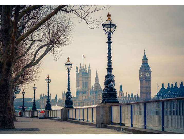 Fototapete PAPERMOON London Big Ben , bunt, B:2,5m L:1,8m, Vlies, Tapeten, Fototapete