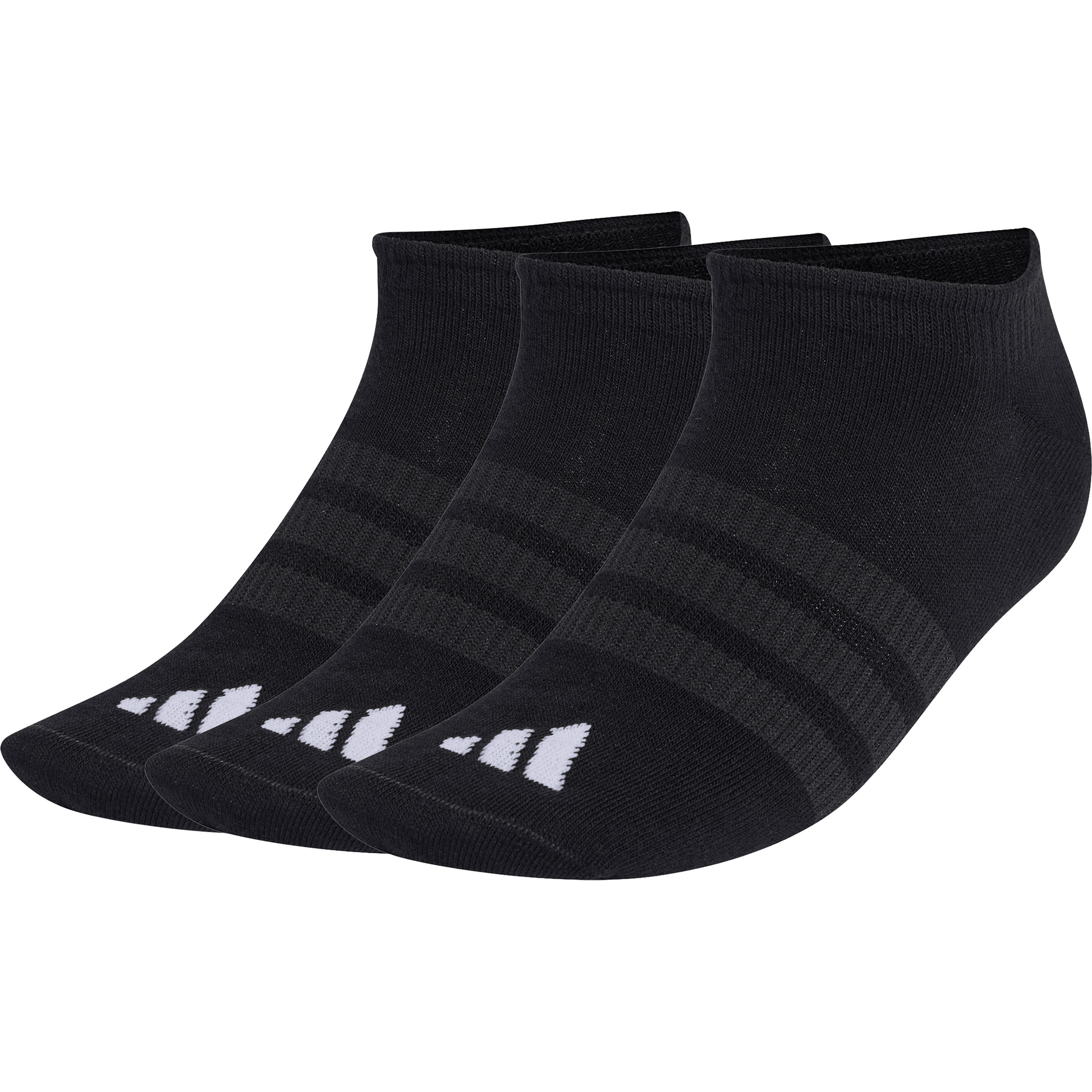 adidas Thin&Light No Show 3er Pack Freizeitsocken schwarz Größe 40 Lifestyle Hautfreundlich