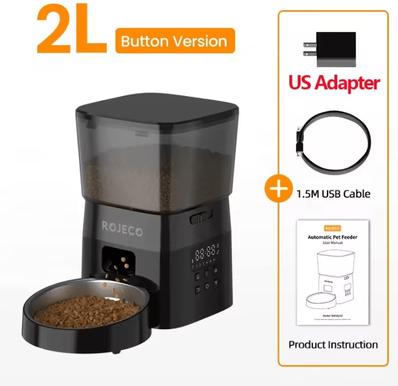 Inspire Curations SmartPortion Automatic Pet Feeder For Cats & Small Dogs with Us Plug 2l