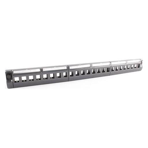 Multimedia Connect Fiber panel front unloaded for 24 x S simplex or LC duplex adapters (FU1U24SCSLCD)