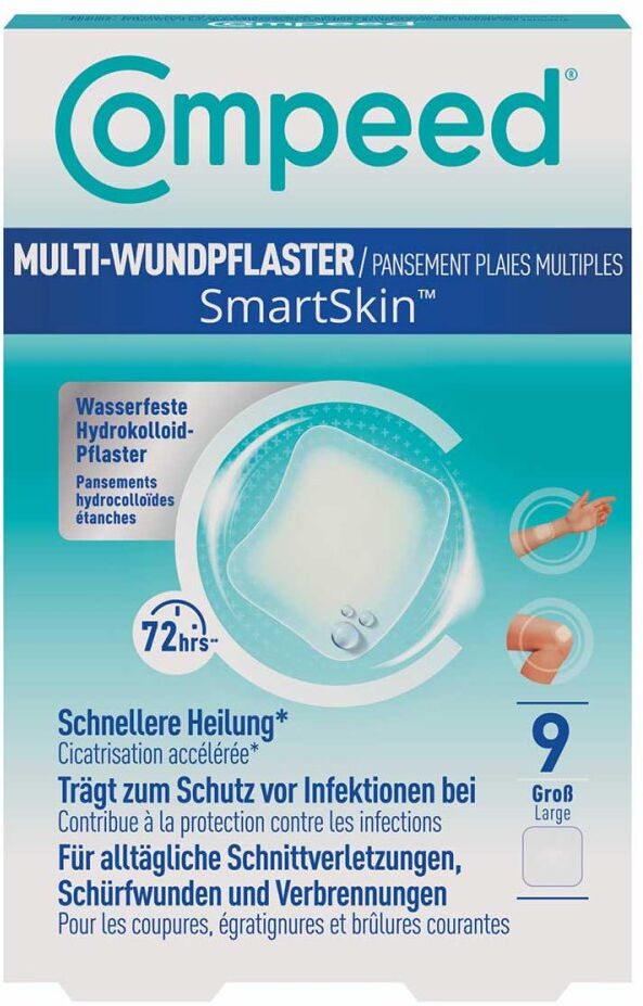 Compeed Multi-wundpflaster Smartskin Groß 9stk
