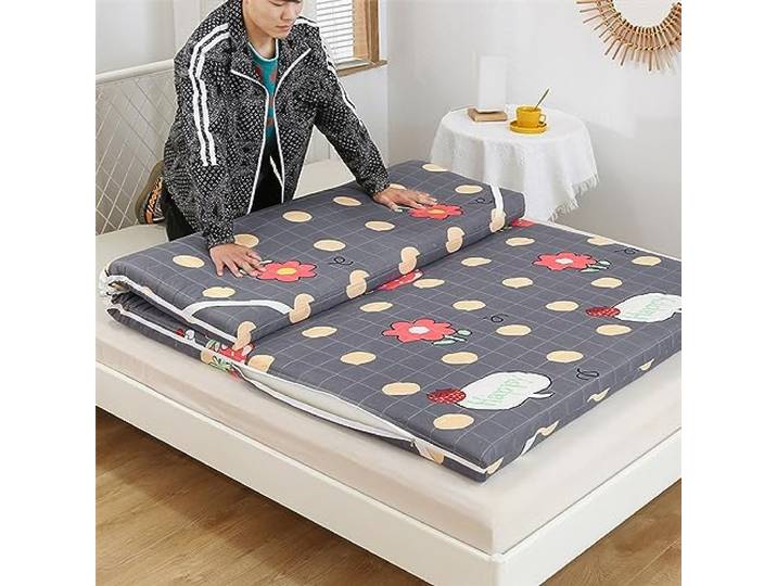 4cm Dicke Feste Matratzenauflage Queen,Matratzenauflage Aus Hochdichtem Schaumstoff Mit Hautfreundlichem Abnehmbar Waschbarem Bezug,Gedächtnisschaum-Bettauflage Voll,Girl,Queen/150x200cm