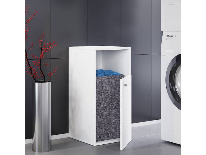 Meuble bas Dreso 40cm Blanc/Blanc