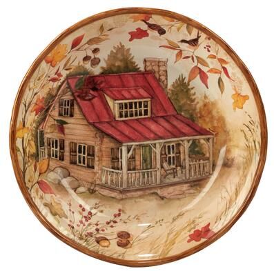 Certified International Pine Forest 120 oz. Serving Bowl