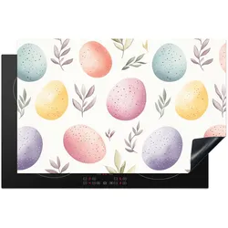 HERDABDECKPLATTE Eier - Bunt - Muster Induktionsschutz 81.6x52.7 cm