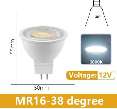 Uplift Picks 420PCS MR16 GU5.3 LED Spotlight Bulbs 12V Low Voltage 3W7W 38 Degree (6000k) 3 W 8 Pcs