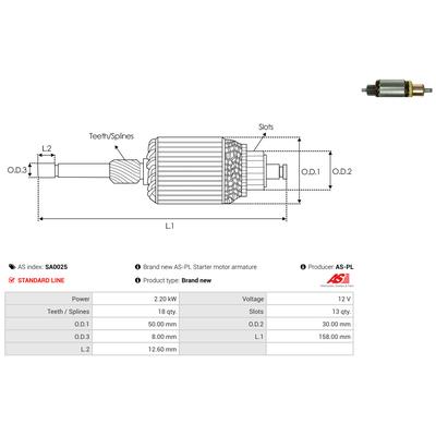 AS-PL Anker, Starter SA0025