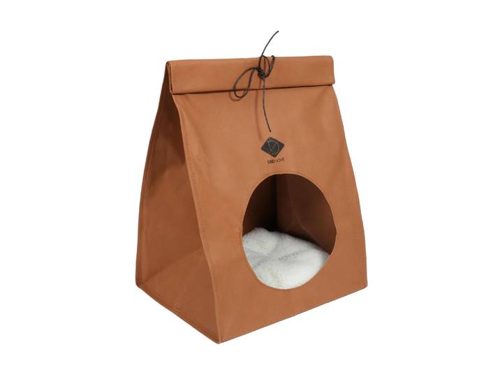 Tierkorb EBI Tasche Oscar im Papierlook , braun, B/H/L: 27cm x 44cm x 35cm, Tierbetten, Tierkorb