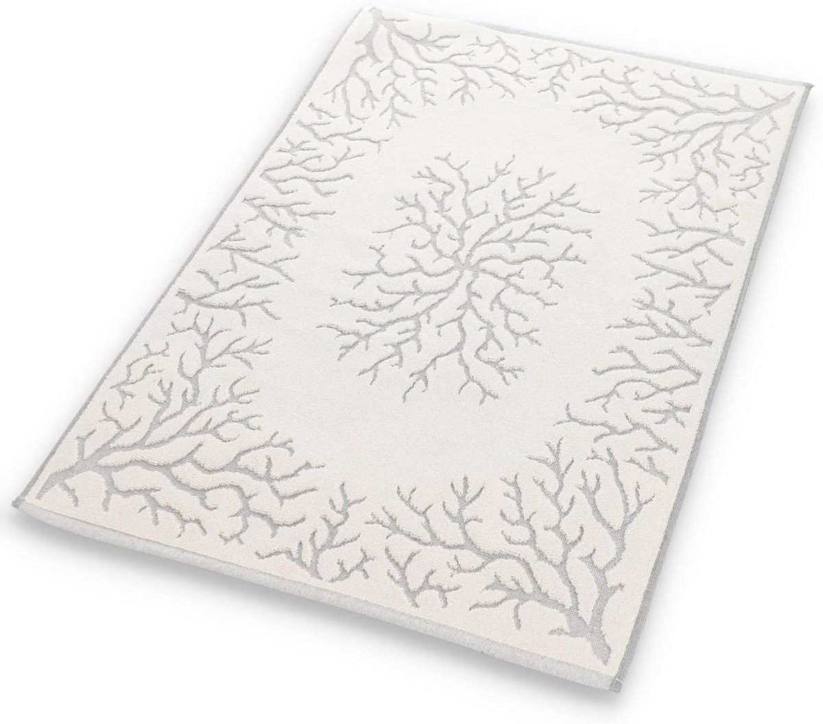 Grijs Badmat Katoen - Dubbelzijdig te gebruiken Badkamer vloerkleed - 40 x 60 cm
