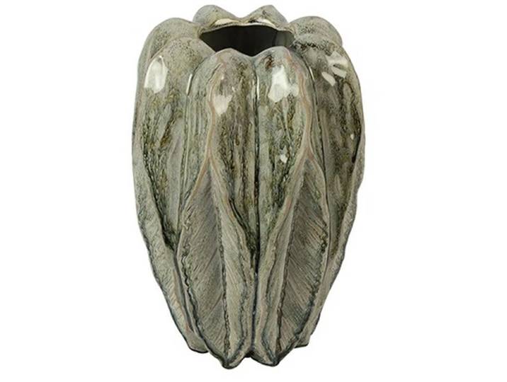 Vaas levi leaf 20x20x29cm grn