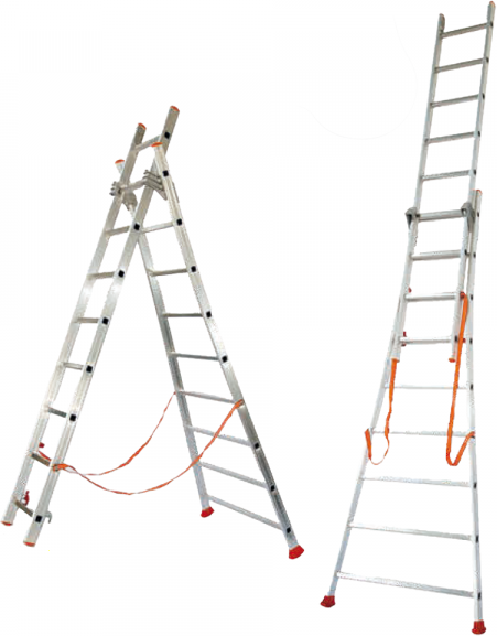Facal Atlanta ATL290-2, 2x10 gradini, 4.54 m - Scala in alluminio - Altezza stimata operativa 5.35 m