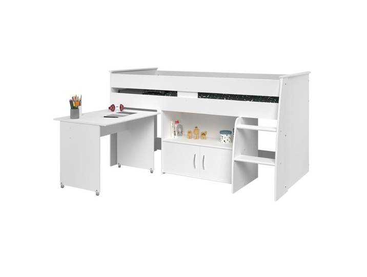 Parisot Halbhohes Hochbett Reverse 1 weiß