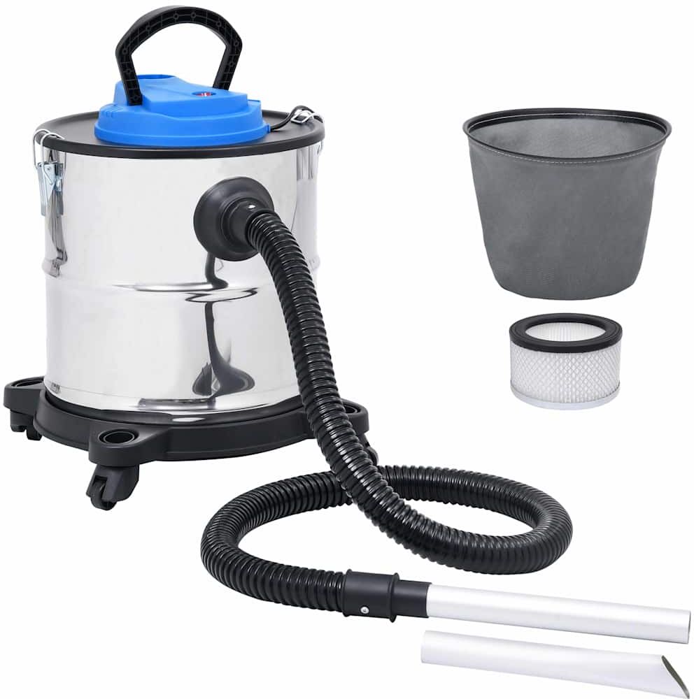 vidaXL Aspirateur à cendres et filtre HEPA 1200W 20 L Acier inoxydable