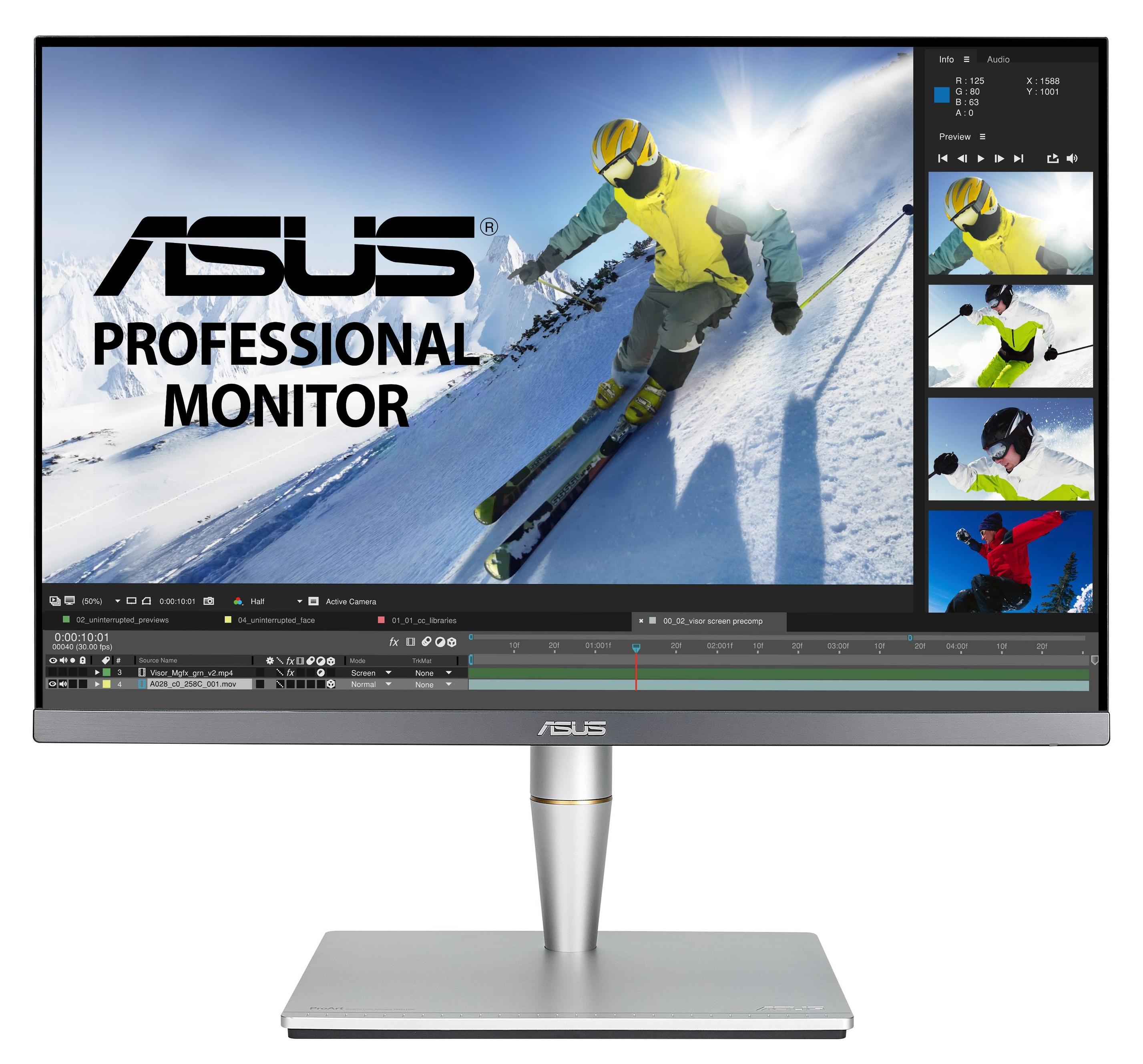 ASUS ProArt PA24AC, 61,2 cm (24.1"), 1920 x 1200 Pixel, WUXGA, LED, 5 ms, Silber