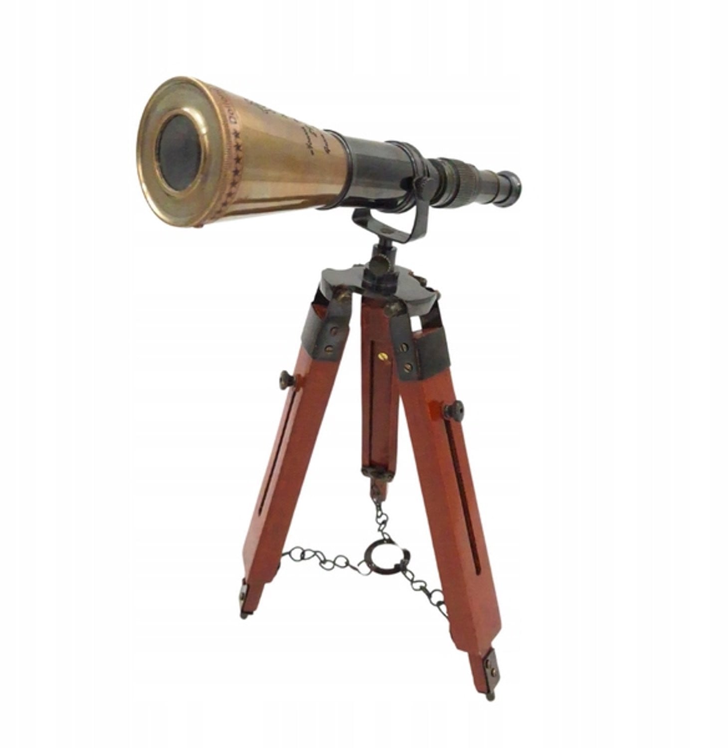 Messing Telescoop op Statief - Decoratief Object