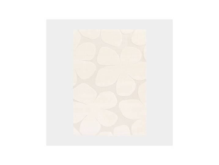 Tapis de salon en relief - Flower Power - Motif fleurs crème - 160 x 230 cm
