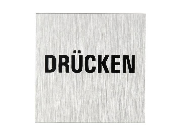 Alu-Schild Drücken ⌀ 6 cm