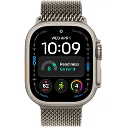 Apple Milanese Loop (49 mm, Recycelte Selten­­erd­elemente, recycelter Edelstahl), Uhrenarmband, Grau, Silber