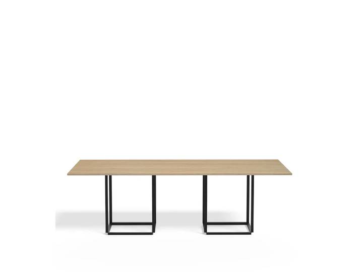 New Works Table à manger rectangulaire Florence natural oak, structure noire