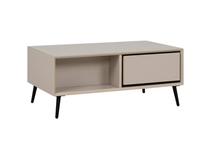 Couchtisch mit Schubladen Arona Schwarz/Sandfarben