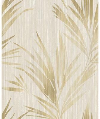 Seabrook Designs Ledonna Leaf Stria Unpasted Wallpaper