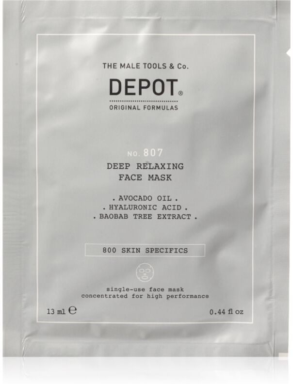 DEPOT NO. 807 RELAXING FACE MASK soothing and hydrating mask M 12x13 ml