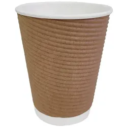 Gastronoble Fiesta Recyclable Heißgetränkebecher - 34cl - 100 Kaffeebecher - Pappbecher