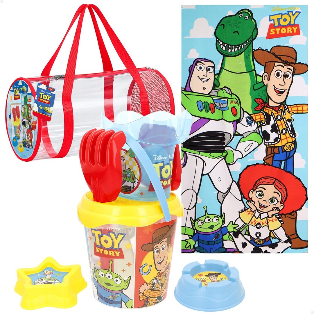 Colorbaby Bolsa de playa con cubo, accesorios y toalla Toy Story .