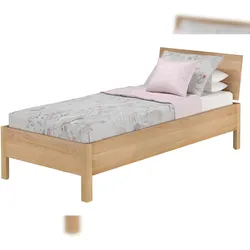 Erst-Holz Metallfreies Einzelbett aus Buchenholz 90x200 mit wählbaren Zubehör V-60.93-09 ohne Zubehör