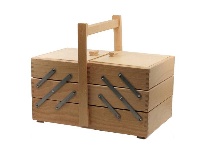 Ricami Nähkorb Holz Natur 34 × 19 × 18 cm