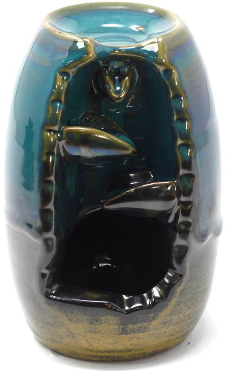 Merkloze Backflow Wierookbrander Vase and Waterfall, 7 x 7 x 13 cm