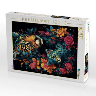 CALVENDO Puzzle Leoparden | 1000 Teile Lege-Größe 64x48cm Foto-Puzzle für glückliche Stunden