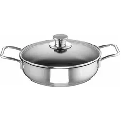 Schulte-Ufer Kg Schmorpfanne Green Life Edena 24 cm Ø, Pfanne + Kochtopf, Schwarz, Silber