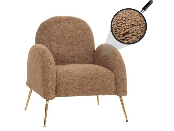 Mendler Lounge-Sessel HWC-N69 Stoff/Textil - Coffee Cocktailsessel, Sessel, Retro, Nosagfederung, Chenille