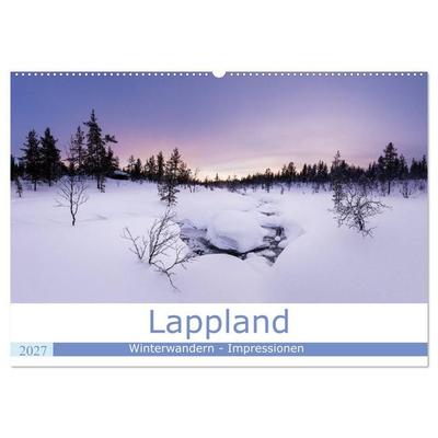 Lappland - Winterwandern Impressionen (Wandkalender 2027 DIN A2 quer), CALVENDO Monatskalender