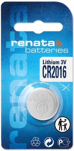 Renata Knopfzelle CR2016 3V 90 mAh Lithium
