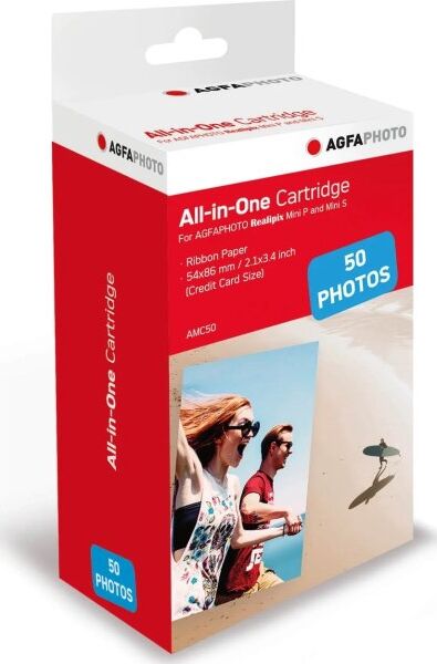 Agfaphoto Realipix Mini P Fotopapir, 50 Ark