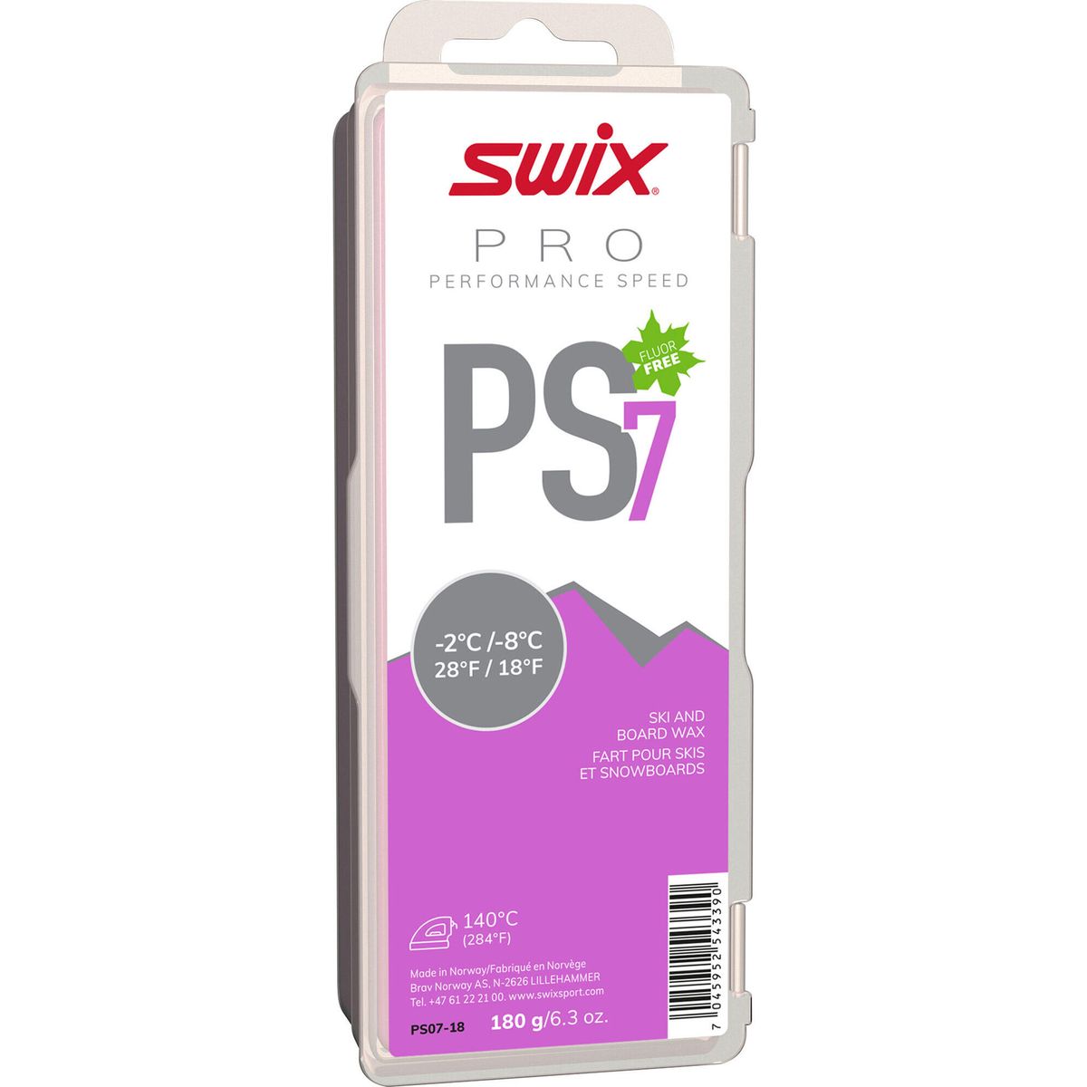 Swix PS7 Violet, -2°C/-8°C, 180g neutral PS07-18