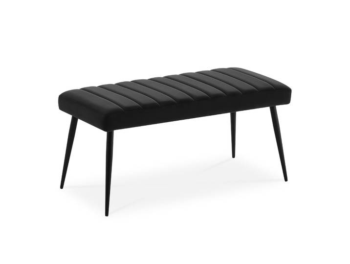 Banc de salle à manger, banc en velours de 101 cm, banc rembourré avec pieds en métal